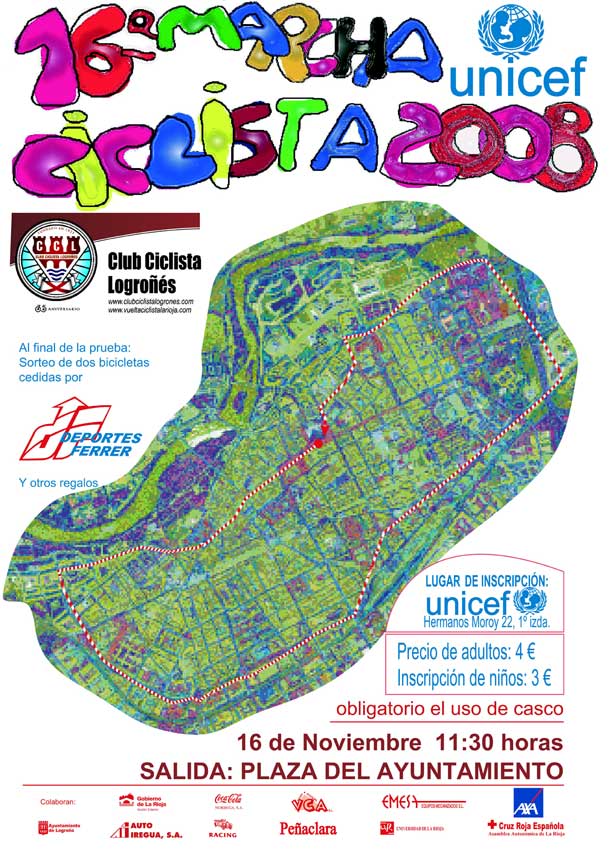 Cartel Marcha Ciclista UNICEF 2008