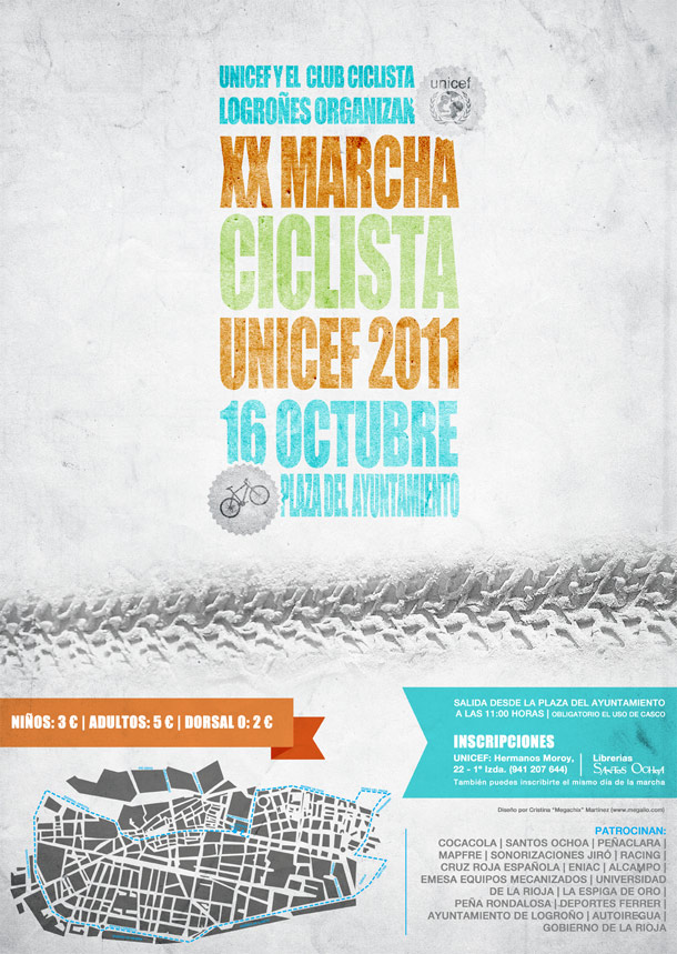 Cartel Marcha Ciclista UNICEF 2011